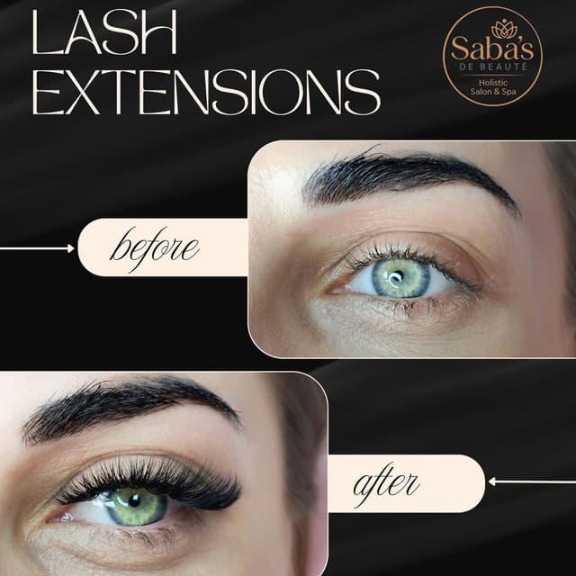 Glam lashes at Saba's De Beaute in Chicago, IL